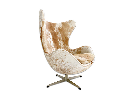 Egg Chair in Brazilian Cowhide - FORSYTH