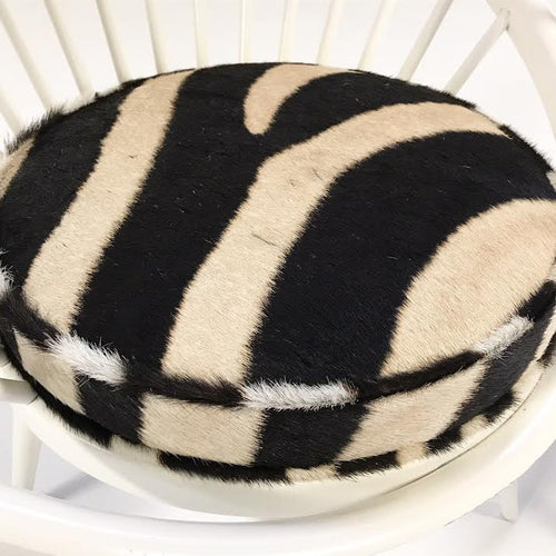 Circle Chairs in Zebra Hide, pair - FORSYTH