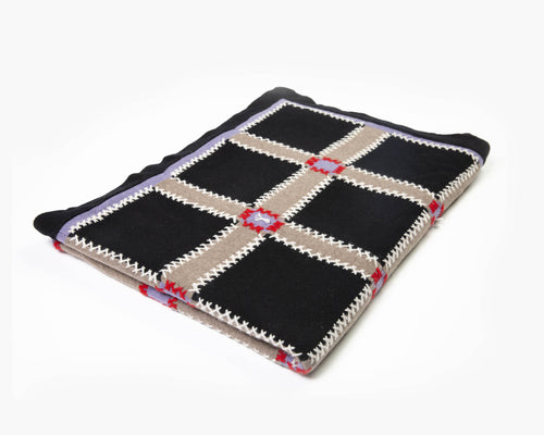 Embroidered Patchwork Cashmere Quilt