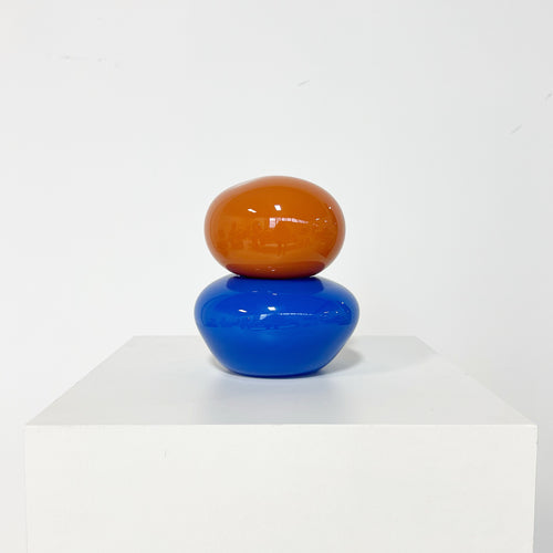 Bonbonniere Vase - Orange and Blue Lollipop