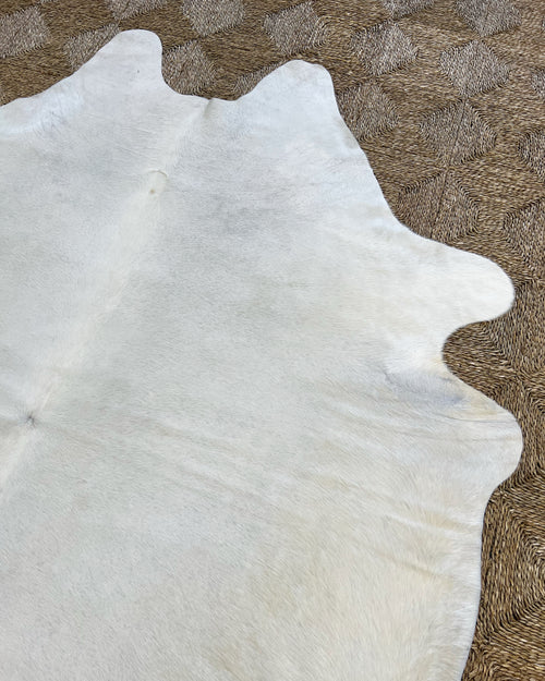 Brazilian Cowhide Rug, Ivory, No. 4