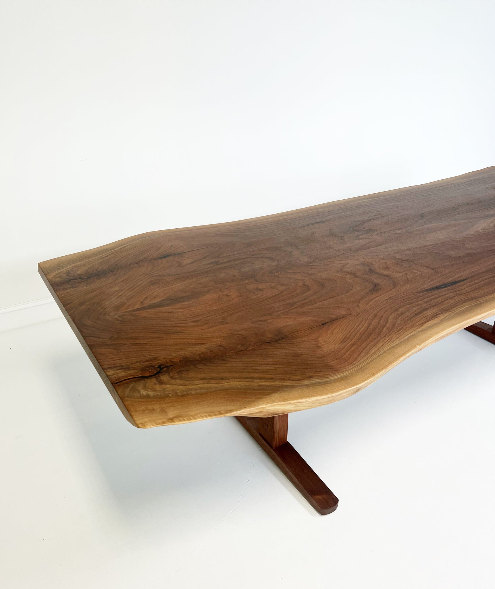 ON HOLD Walnut Trestle Dining Table