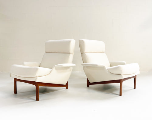 Adam Chairs in Wool Felt, Pair