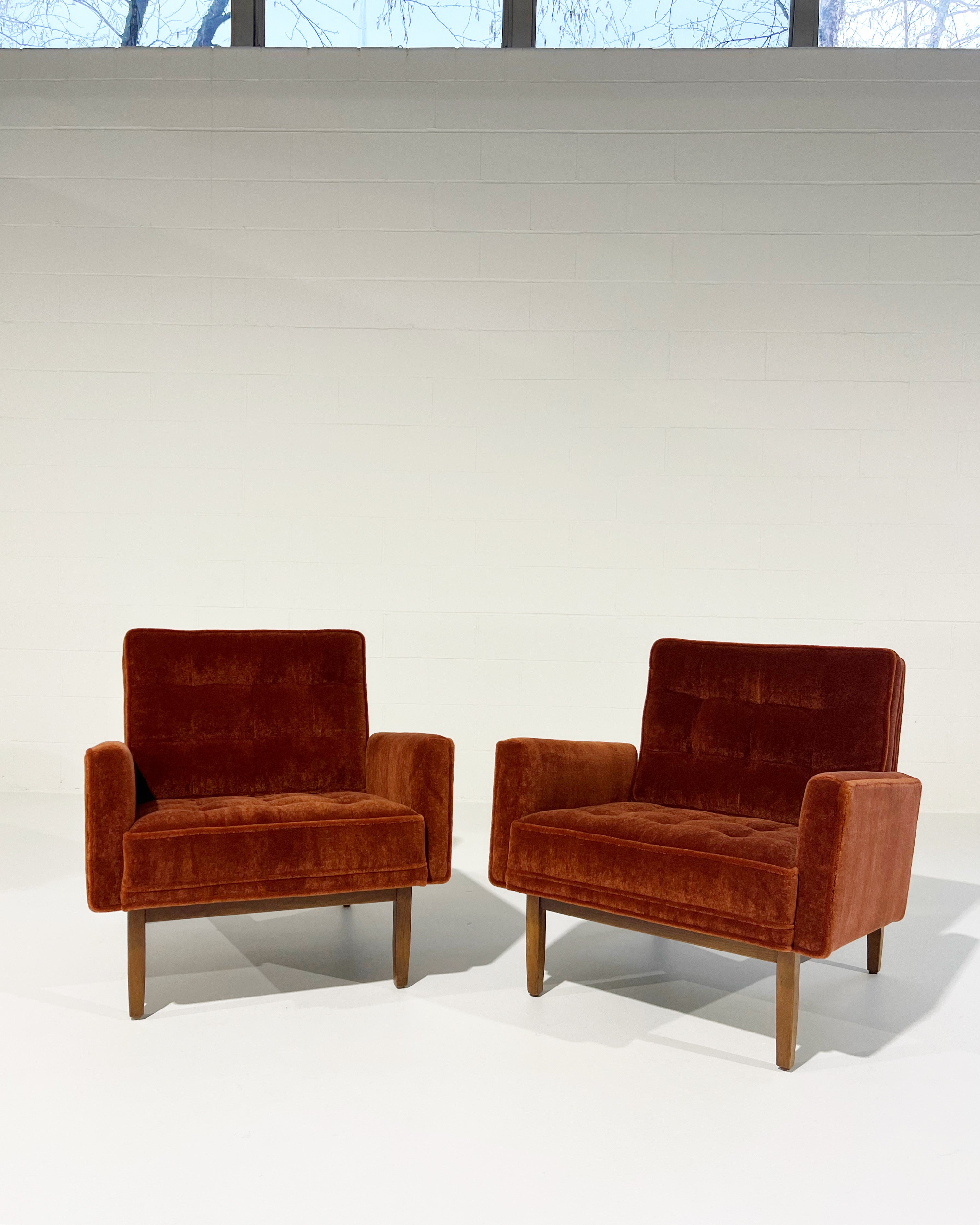Armchairs in Pierre Frey Teddy Mohair