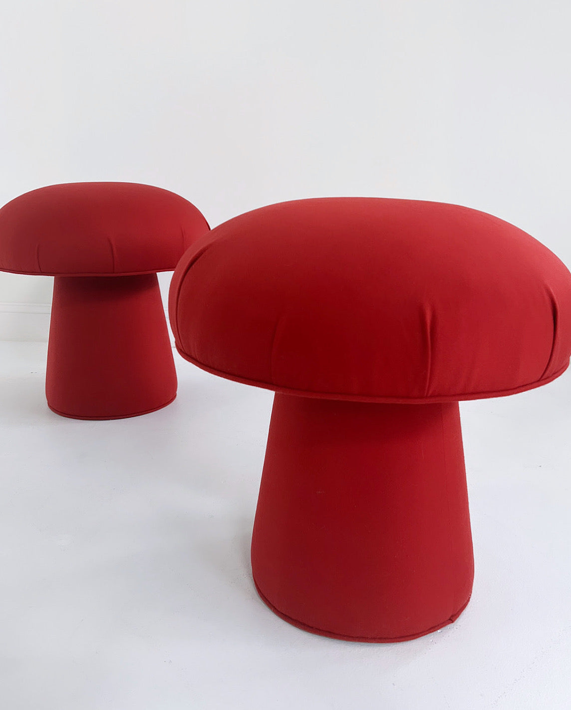 The Forsyth Mushroom Pouf in Loro Piana Cashmere