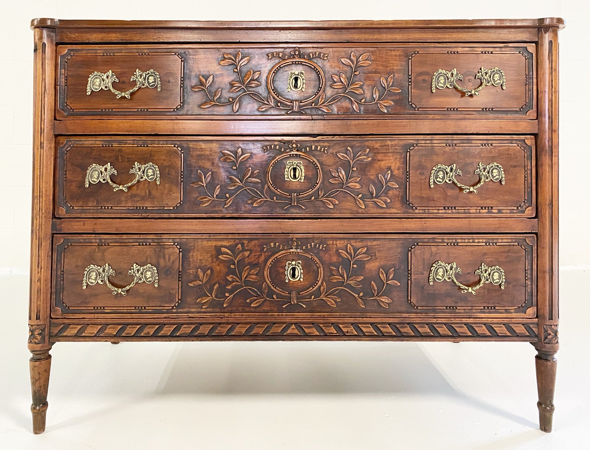 18th Century Continental Neoclassical Walnut Commode