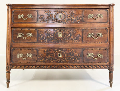 18th Century Continental Neoclassical Walnut Commode