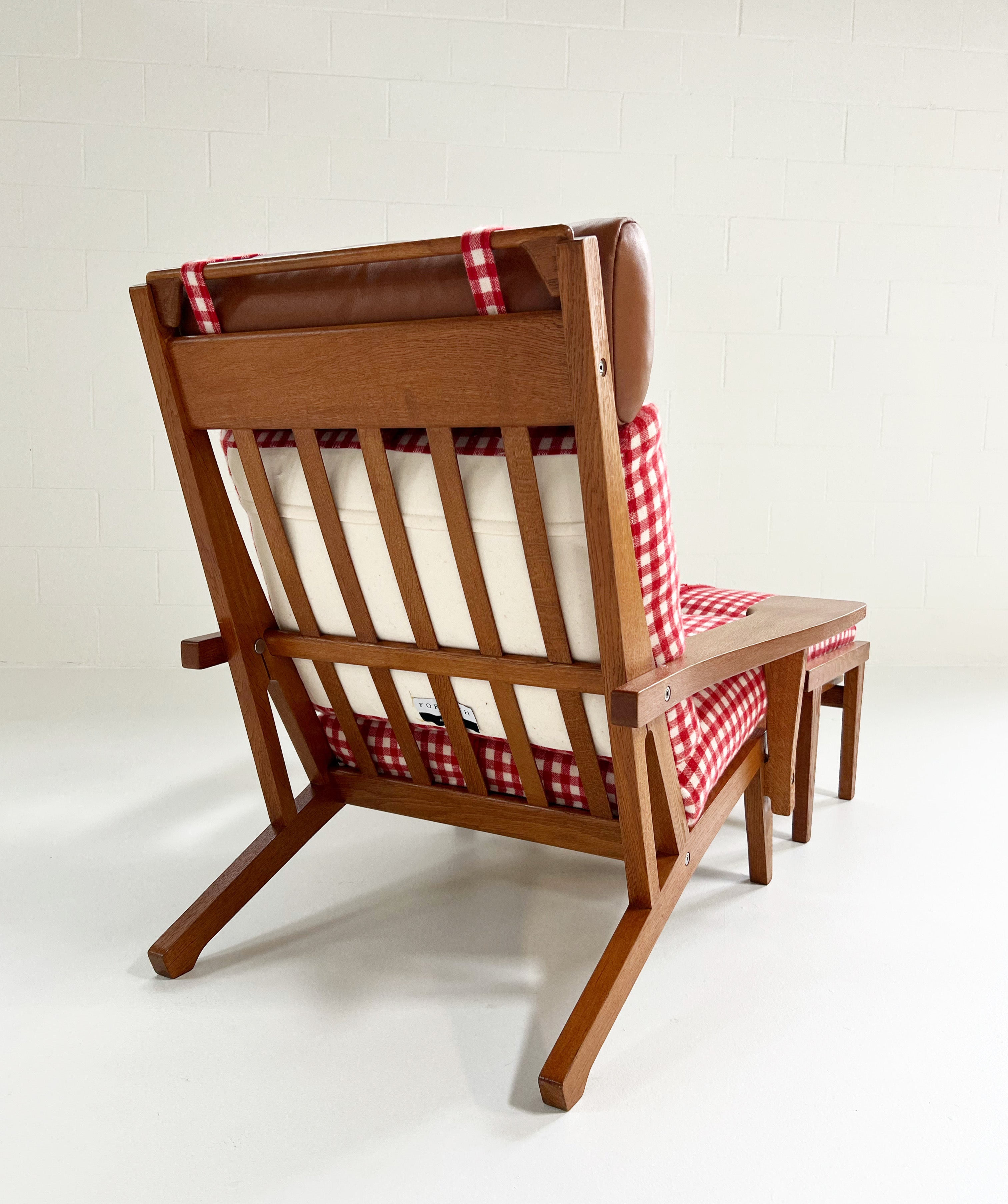 Model GE 375 Paddle Chair and Ottoman in The Elder Statesman Cashmere