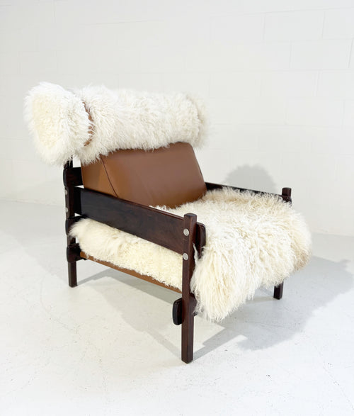 Tonico Chair in Gotland Sheepskin and Loro Piana Leather