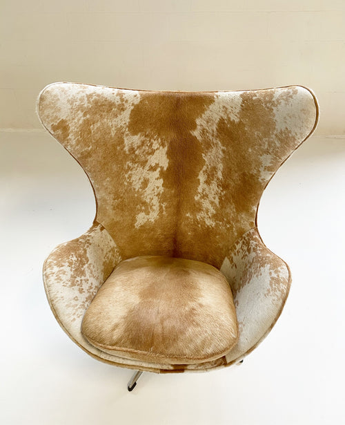 Egg Chair in Brazilian Cowhide - FORSYTH