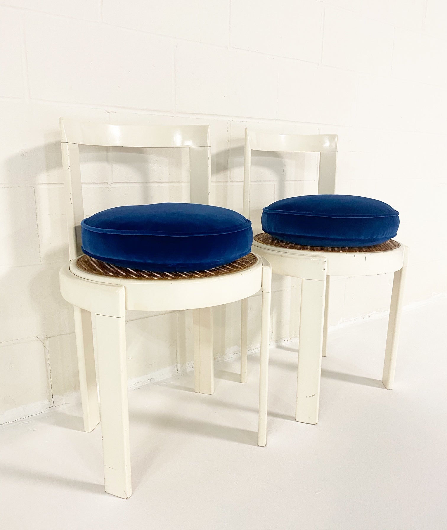 Lacquered Wood and Cane Side Chairs, pair - FORSYTH