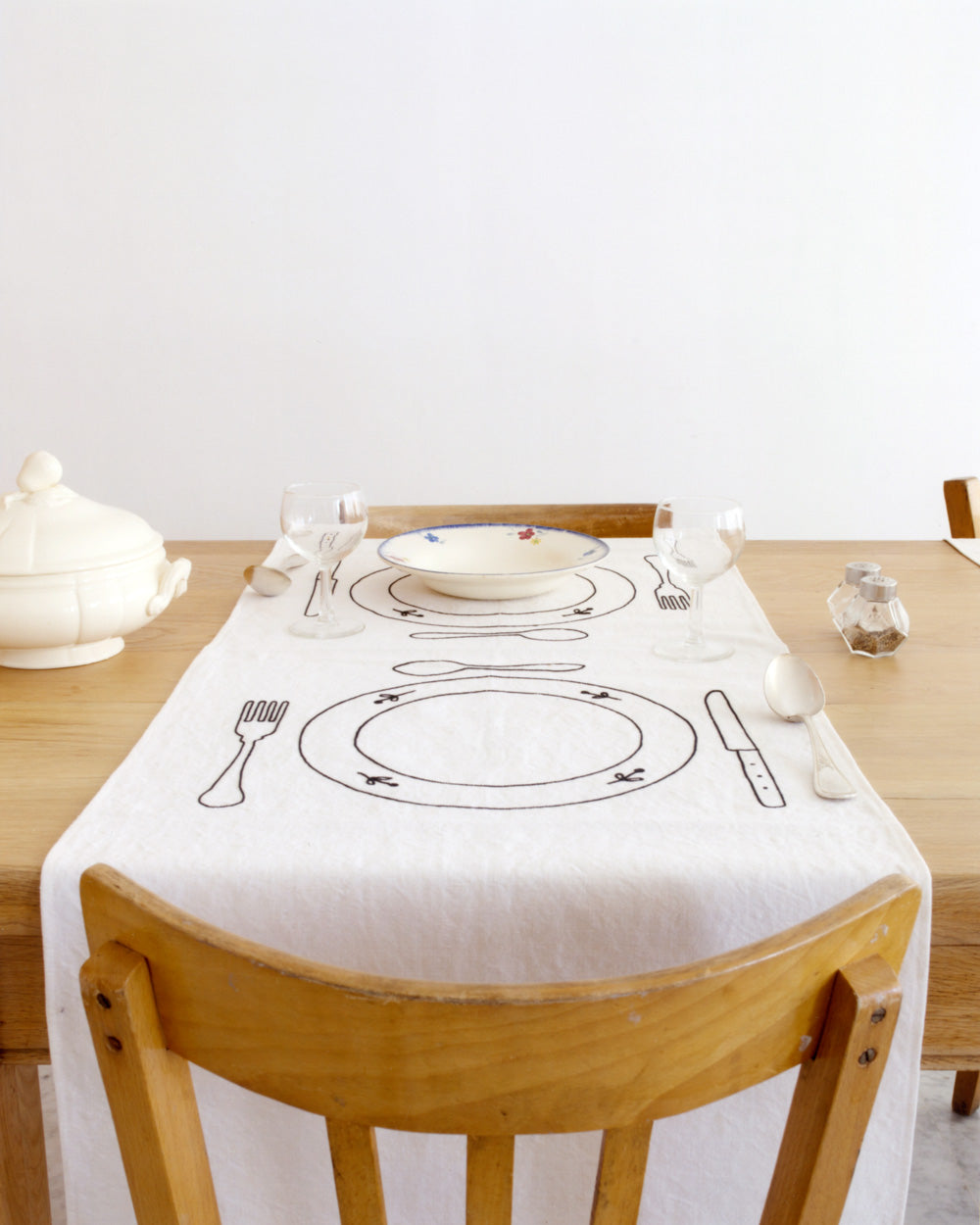 Double Placemats Assiettes Aubagne No. 1 - Black