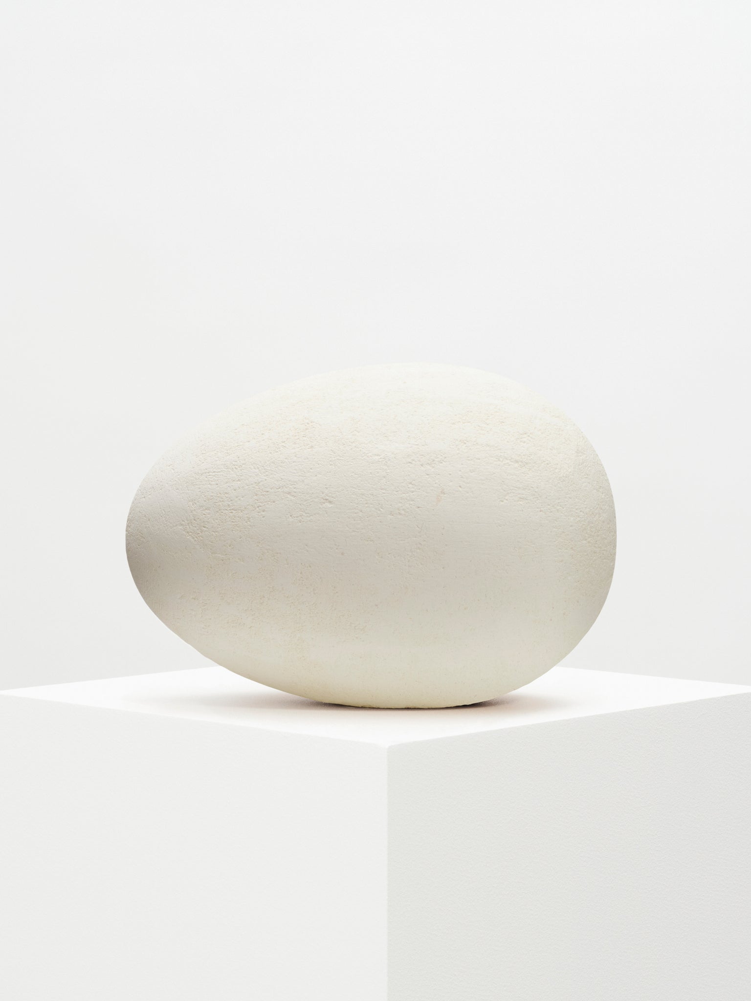 Large Limestone Egg Sculpture