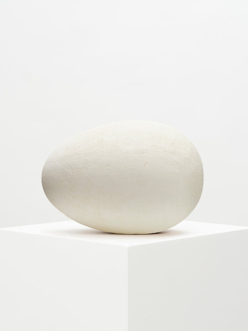 Large Limestone Egg Sculpture