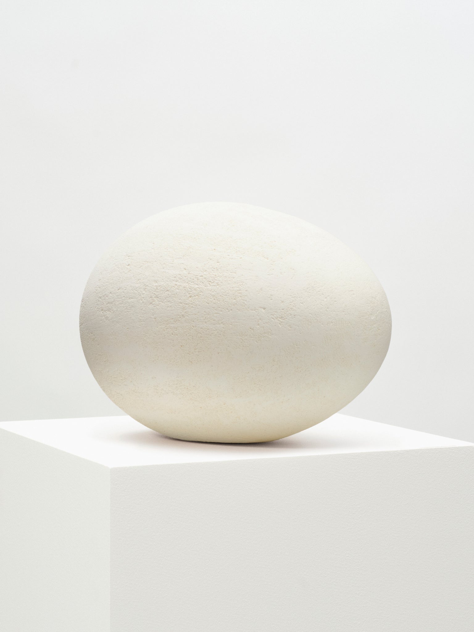 Large Limestone Egg Sculpture