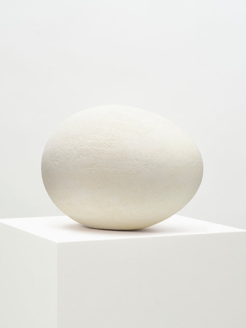 Large Limestone Egg Sculpture