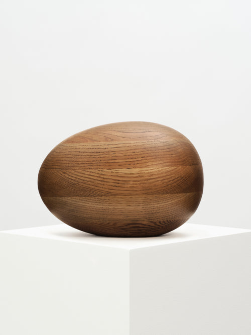 Large Oak Egg Sculpture, Smoked