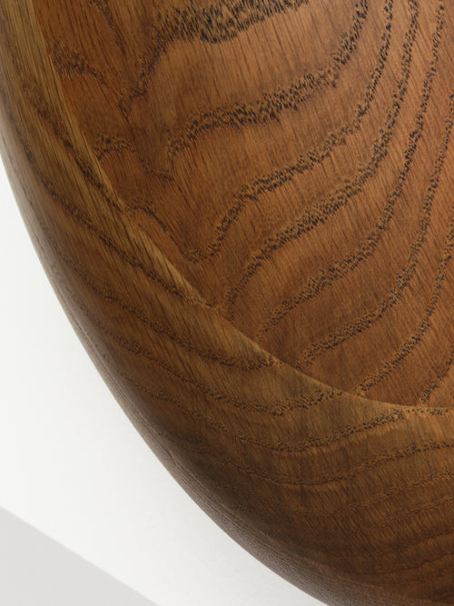 Large Oak Egg Sculpture, Smoked