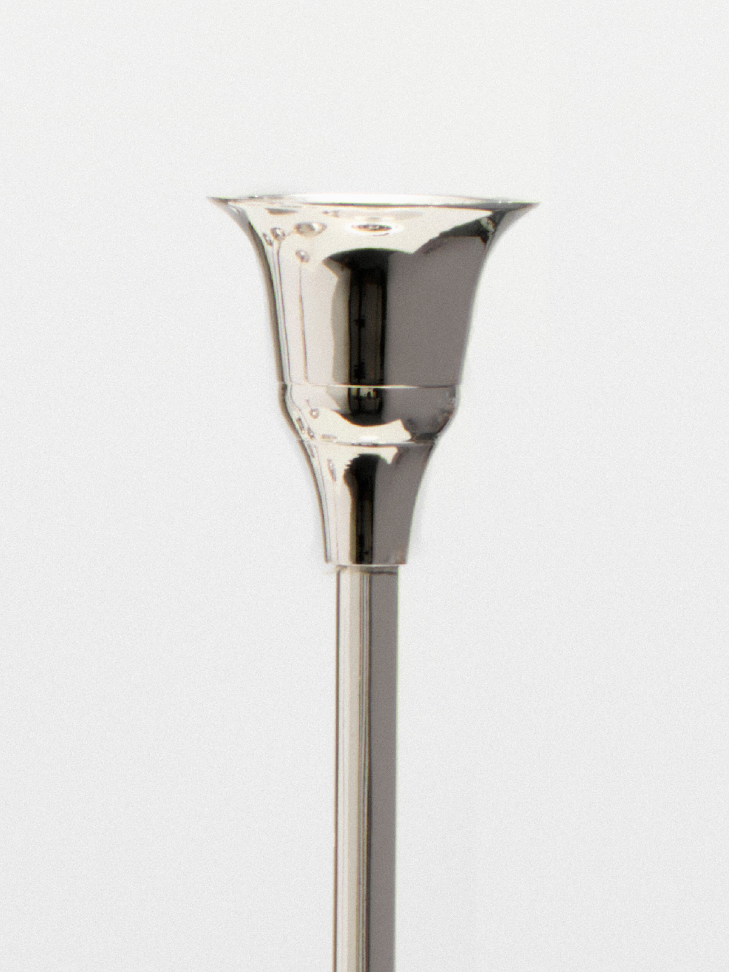 Candlesticks of Various Sizes, Set of 7 - Nickel