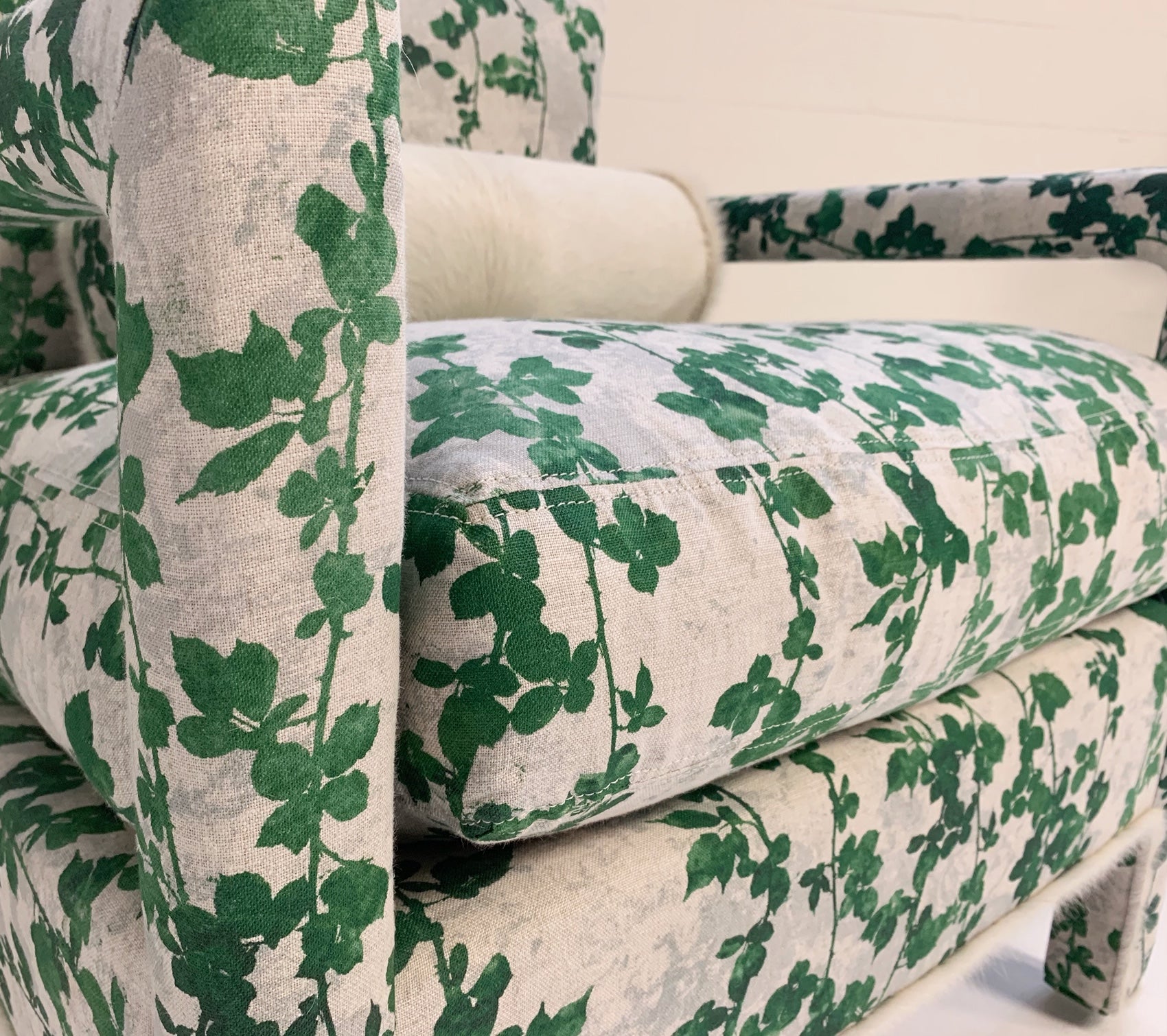 Milo Baughman Style Parsons Chairs in "Brambles" - FORSYTH