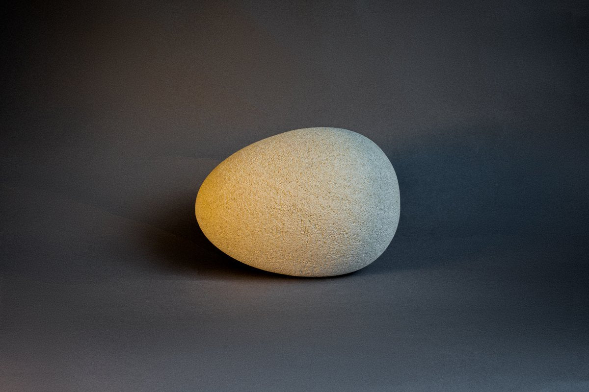 Large Limestone Egg Sculpture