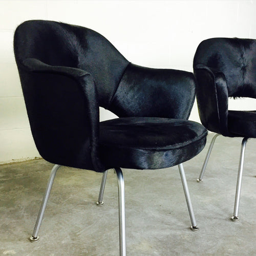 Executive Armchairs in Brazilian Cowhide, pair - FORSYTH