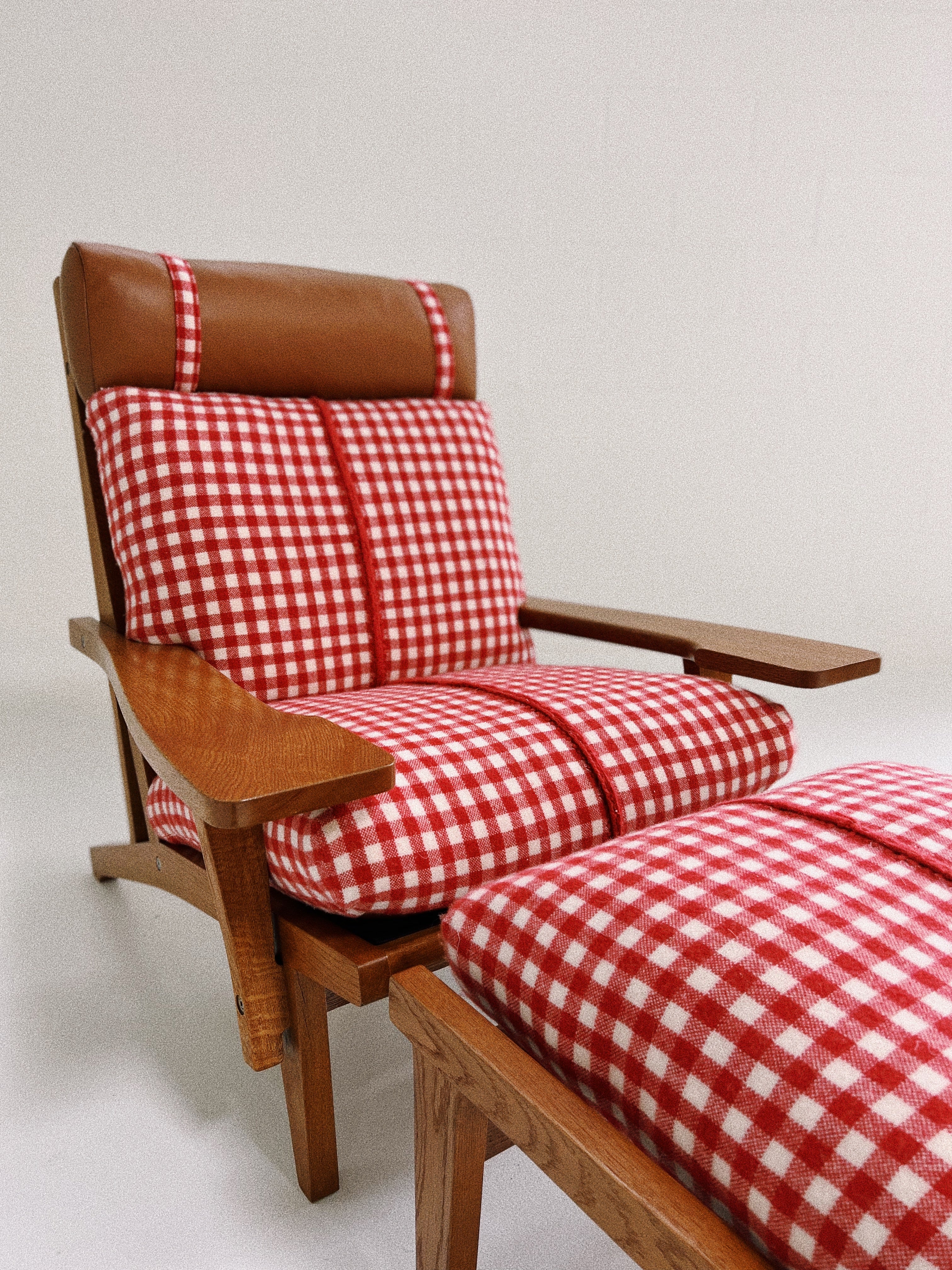 Model GE 375 Paddle Chair and Ottoman in The Elder Statesman Cashmere