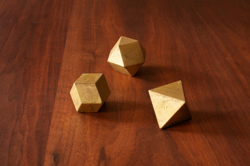 Triangle Brass Paperweight