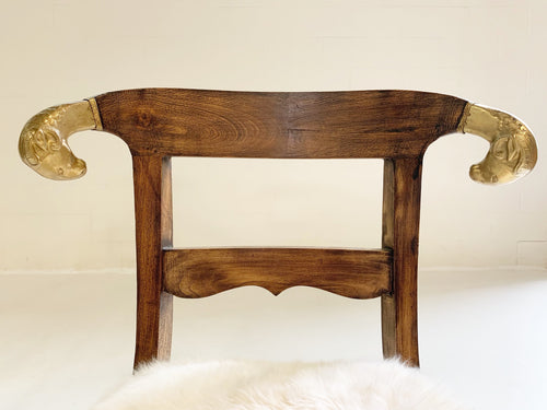 French Side Chairs in Brazilian Sheepskin, pair - FORSYTH