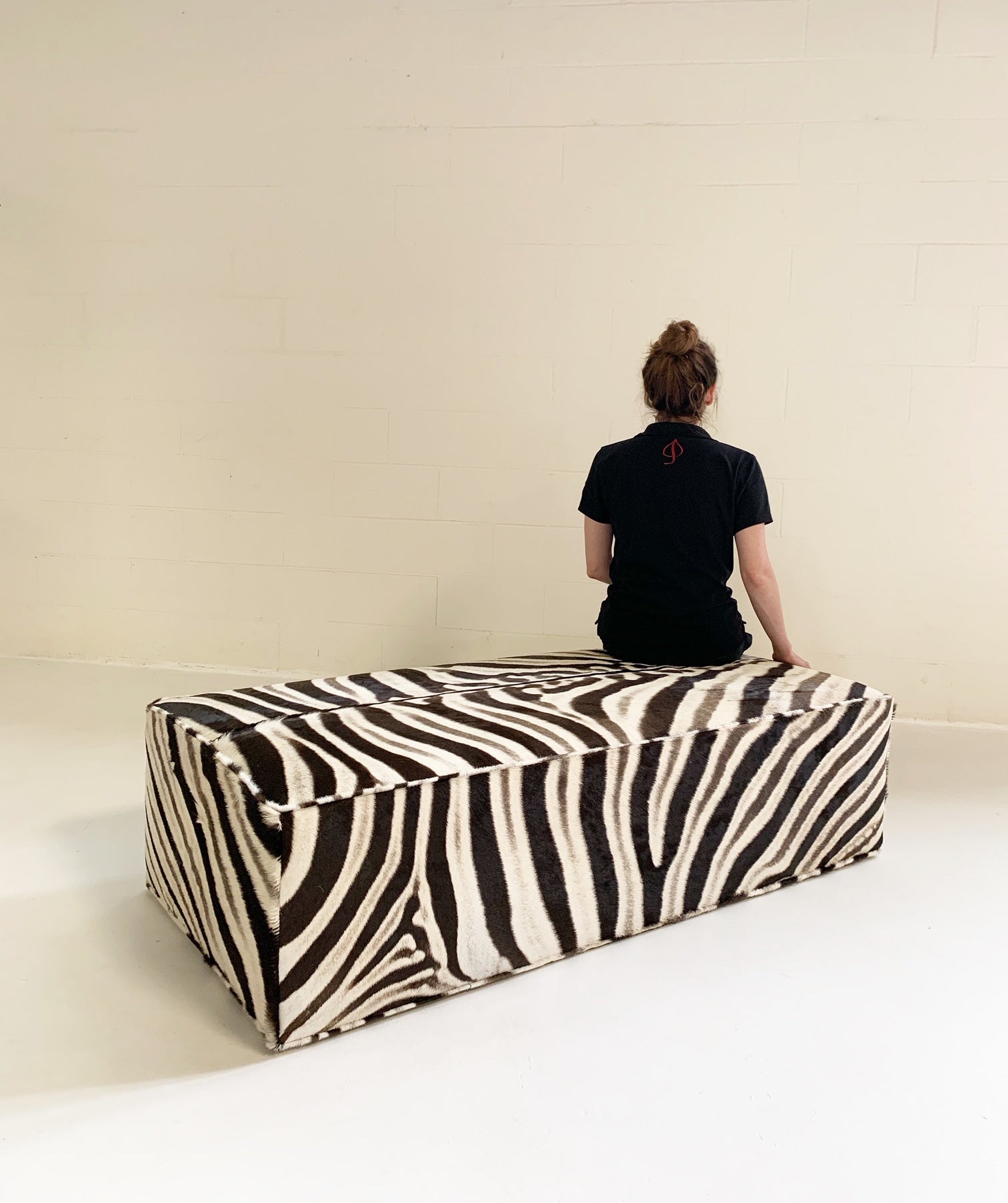 The Forsyth Large Ottoman in Zebra - FORSYTH
