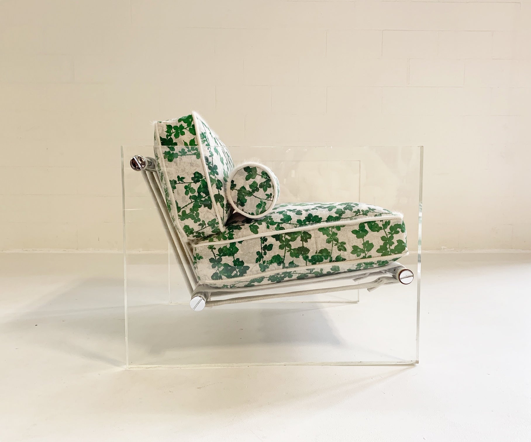 Lucite Slab Lounge Chair in "Brambles" - FORSYTH