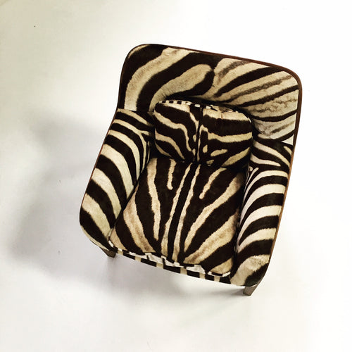 Lounge Chair in Zebra Hide - FORSYTH