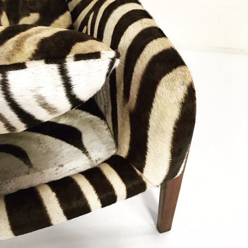 Lounge Chair in Zebra Hide - FORSYTH