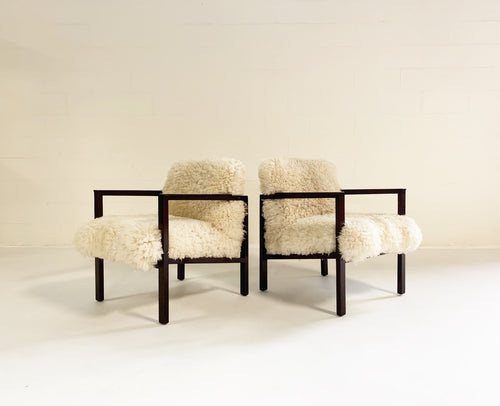 Model 406 Chairs in California Sheepskin, pair - FORSYTH