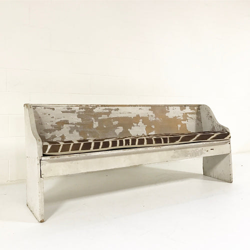 Early Church Pew with Zebra Cushion - FORSYTH