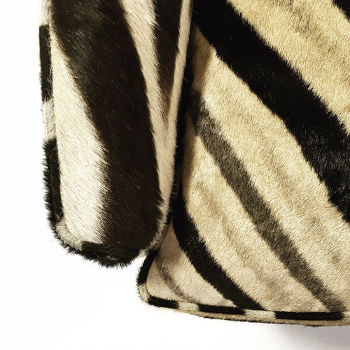 Club Chairs in Zebra Hide, pair - FORSYTH