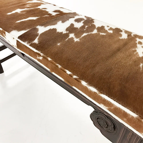 Chinese Bench with Brazilian Cowhide Cushion - FORSYTH