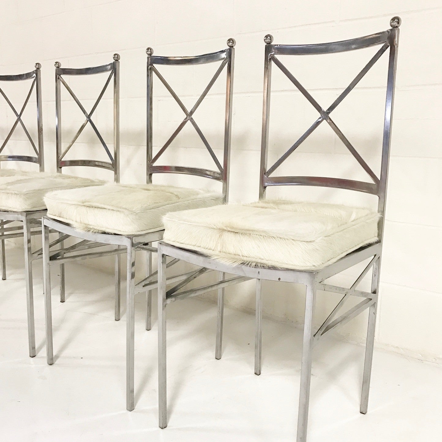 Midcentury Swedish Steel Dining Chairs, set of 8 - FORSYTH