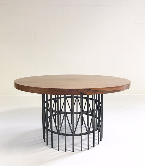 Rosewood and Brass Coffee or Cocktail Table - FORSYTH