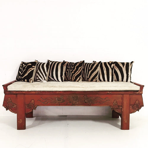 Chinese Bench with Brazilian Cowhide Cushion - FORSYTH