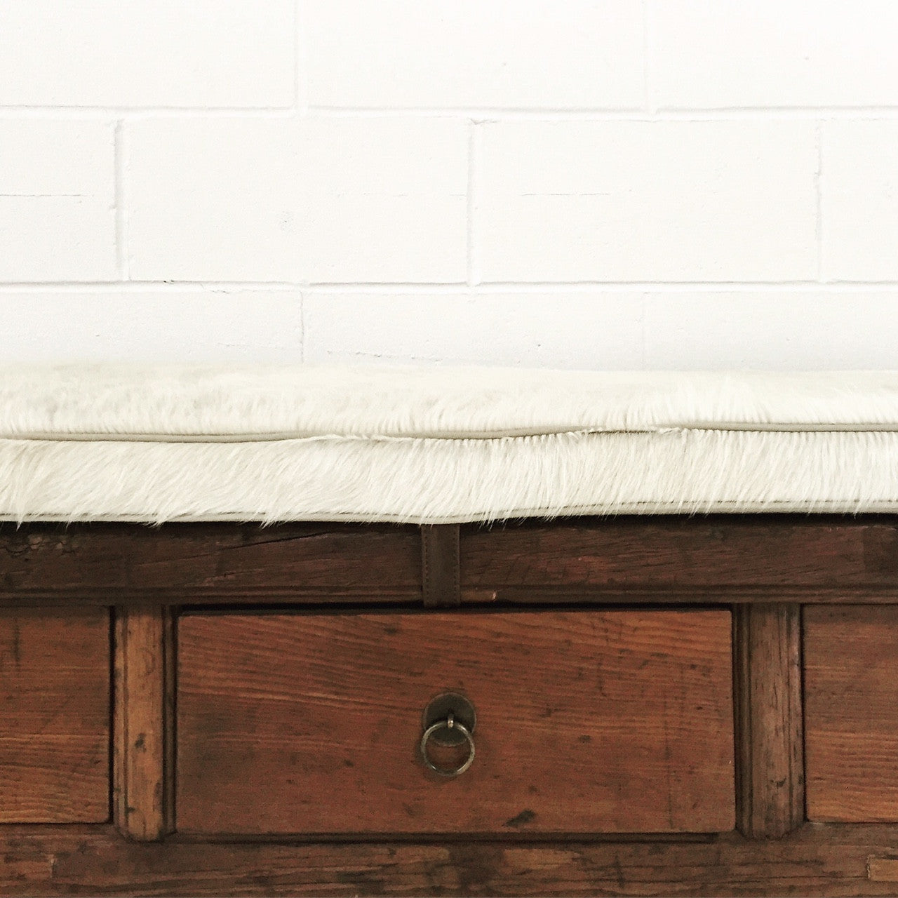 Bench with Brazilian Cowhide Cushion - FORSYTH