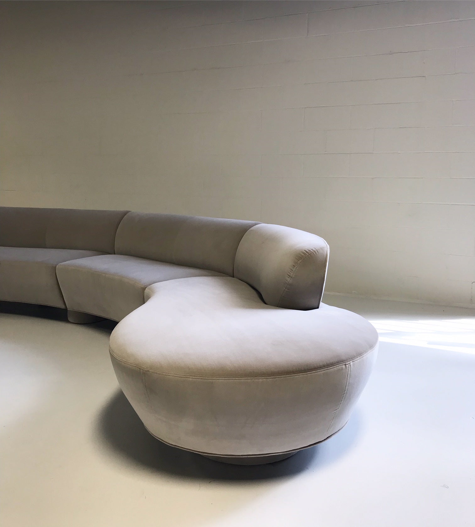 Cloud Sofa in Loro Piana Grey Velvet - FORSYTH