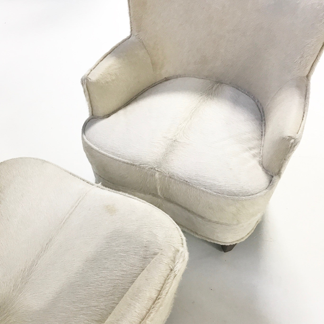 Petite Armchairs in Brazilian Cowhide, pair - FORSYTH