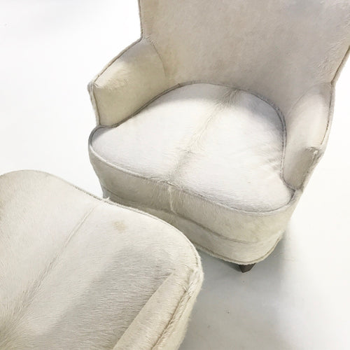 Petite Armchairs in Brazilian Cowhide, pair - FORSYTH