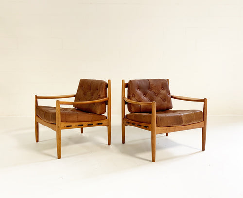 Lacko Lounge Chairs in Buffalo Hide - FORSYTH