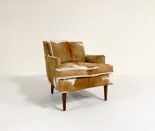 Lounge Chair in Brazilian Cowhide - FORSYTH