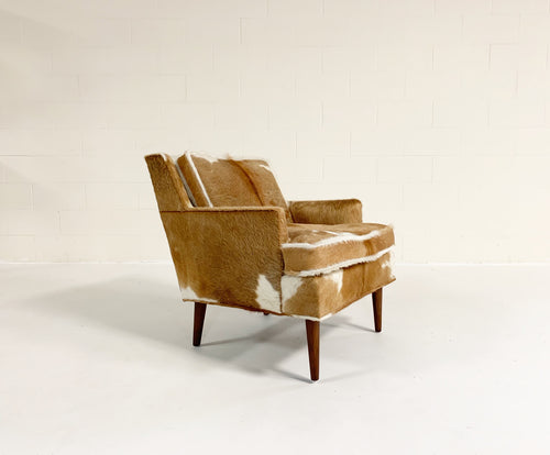 Lounge Chair in Brazilian Cowhide - FORSYTH