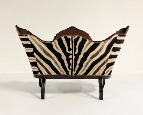 Antique Settee in Zebra Hide - FORSYTH