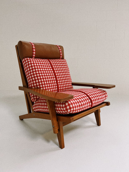 Model GE 375 Paddle Chair and Ottoman in The Elder Statesman Cashmere