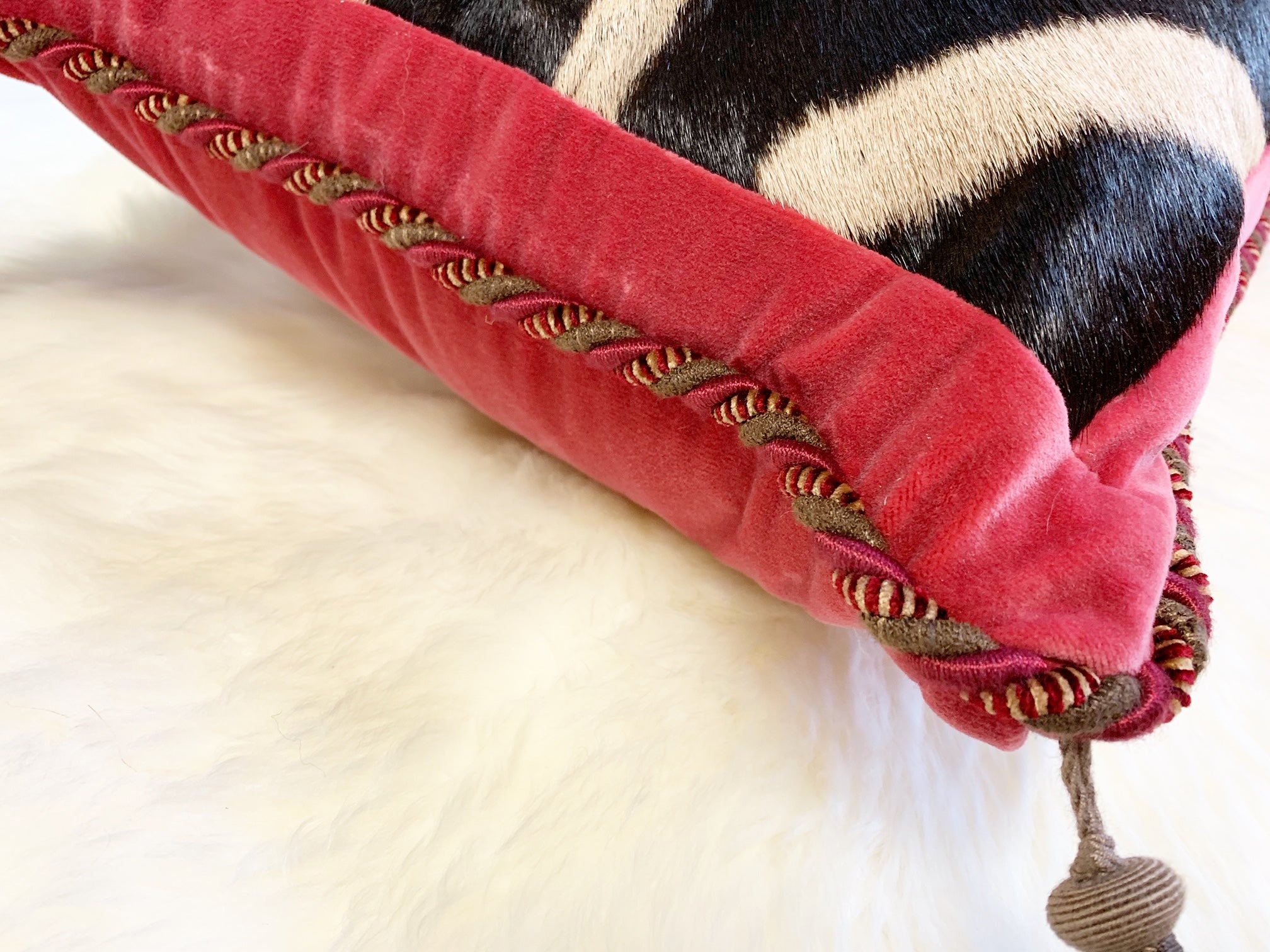 One of a Kind Zebra Pillow,  26" - FORSYTH